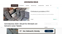 Détails : Schrottpreise 2022 - Aktuell für Altmetall und Schrott
