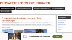 Preiswerte Reiserücktrittsversicherung Reise Versicherungen Reiserücktritt