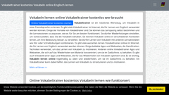Vokabeltrainer Vokabeln lernen Lernplattform Englisch